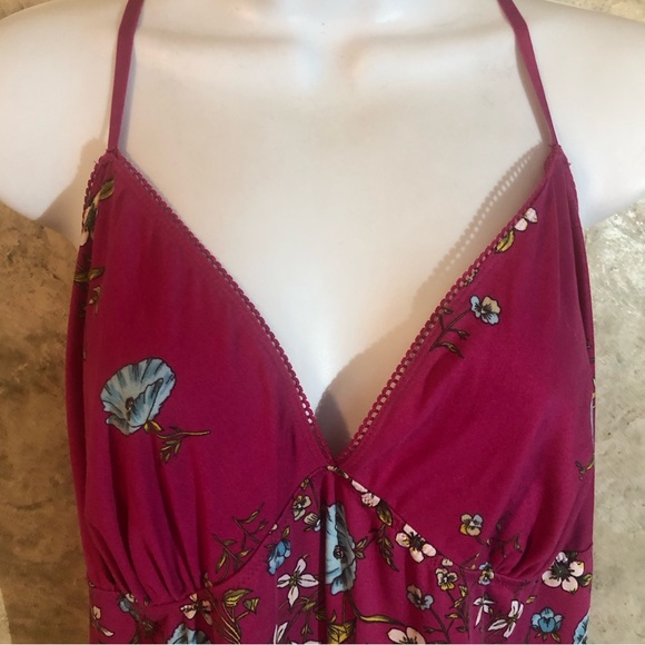 Secret Treasures Floral-Lace Back Nightgown - Picture 3 of 11